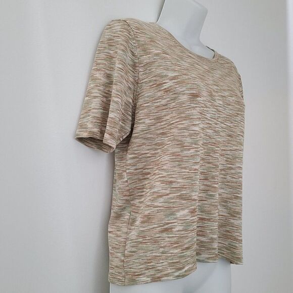 Evelyn & Arthur 100% Silk Space Knit Short Sleeve Shirt โ Size M - Picture 2 of 7